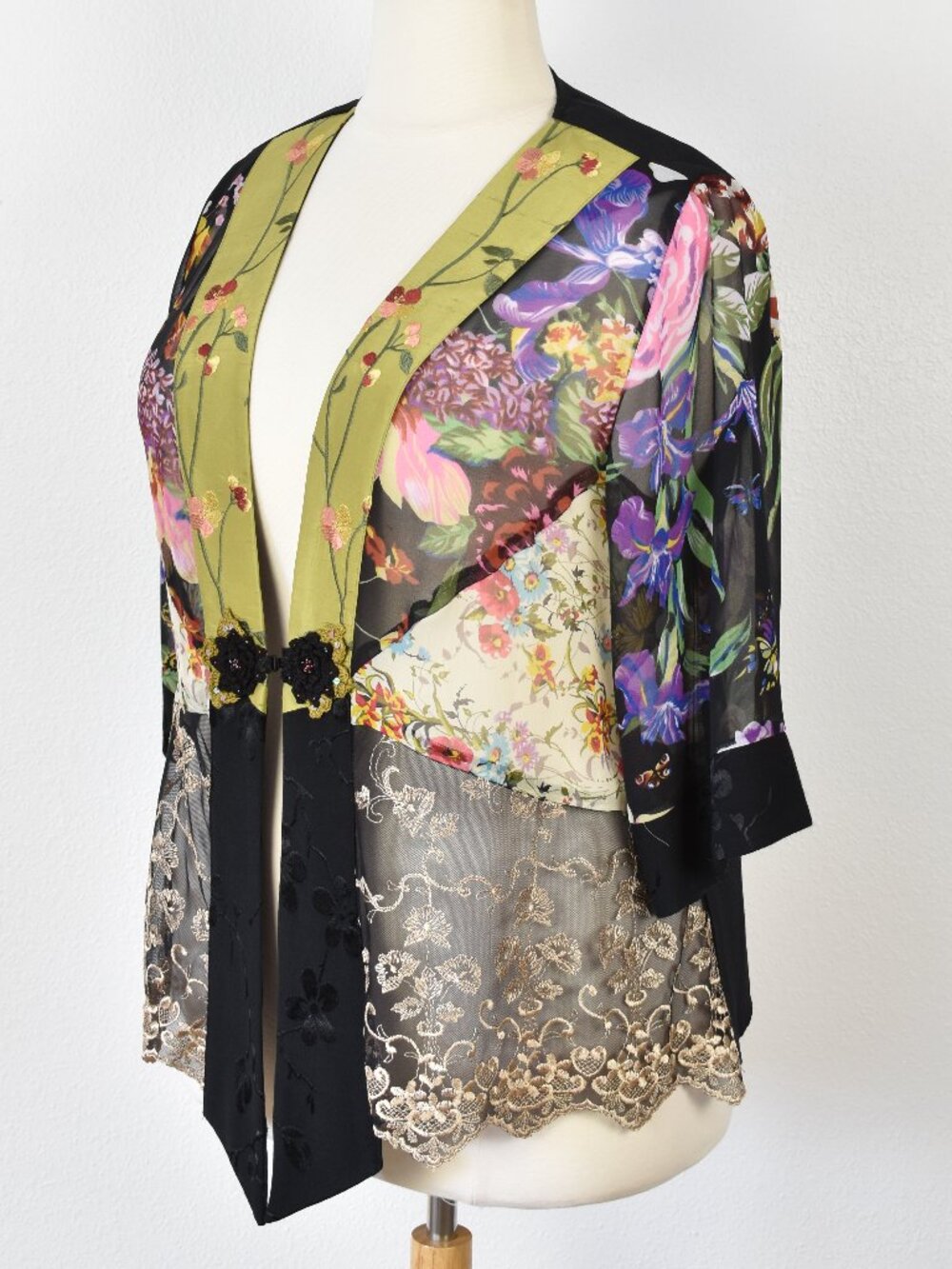 Spencer Alexis Floral Lace Kimono Cardigan Jacket - 1X - Picture 4 of 9